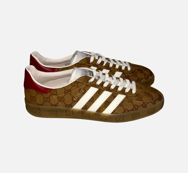 Gucci adidas Gazelle Monogram Weave US 10