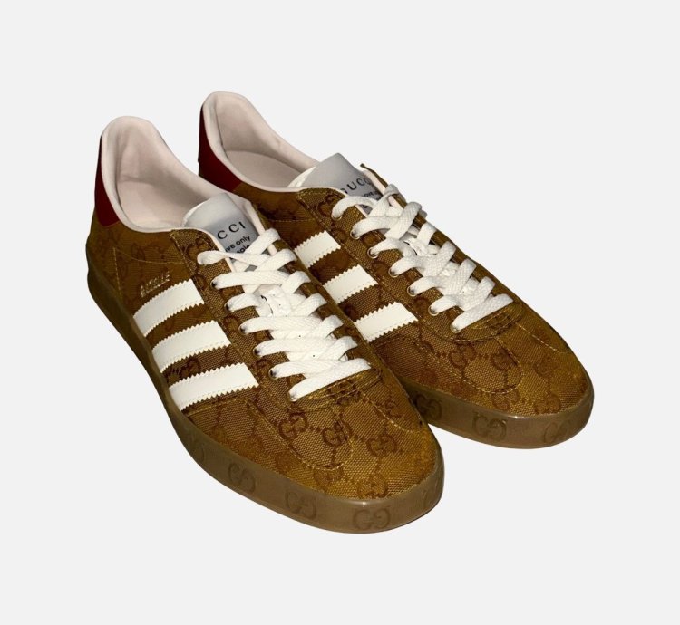 Gucci adidas Gazelle Monogram Weave US 10