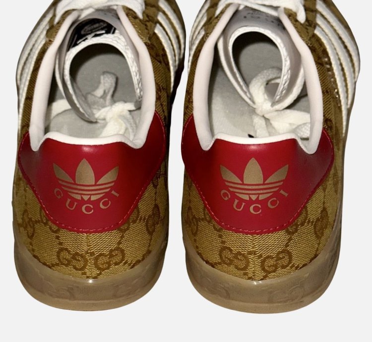 Gucci adidas Gazelle Monogram Weave US 10