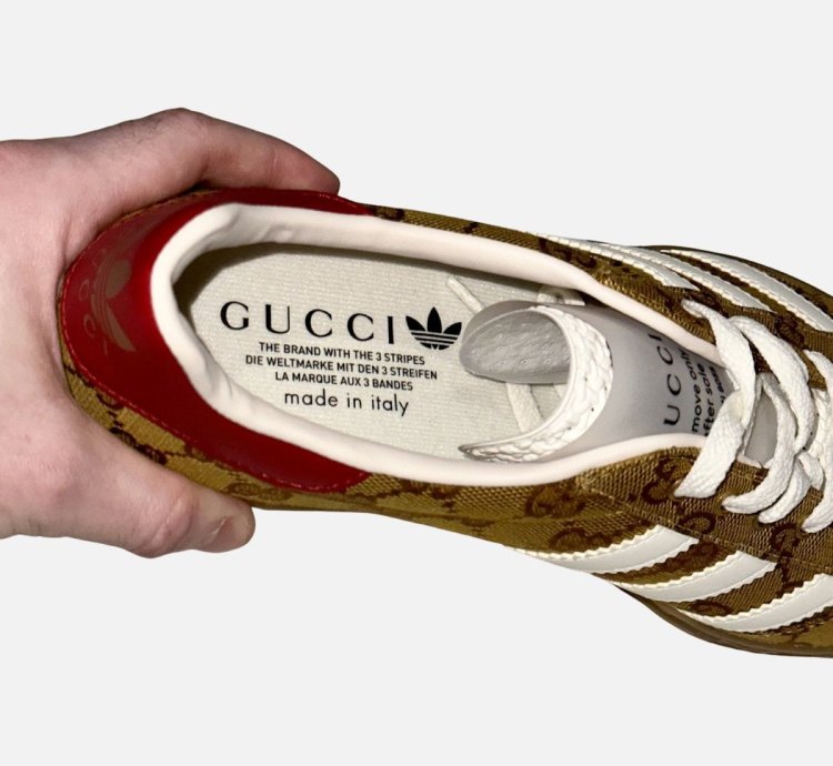 Gucci adidas Gazelle Monogram Weave US 10