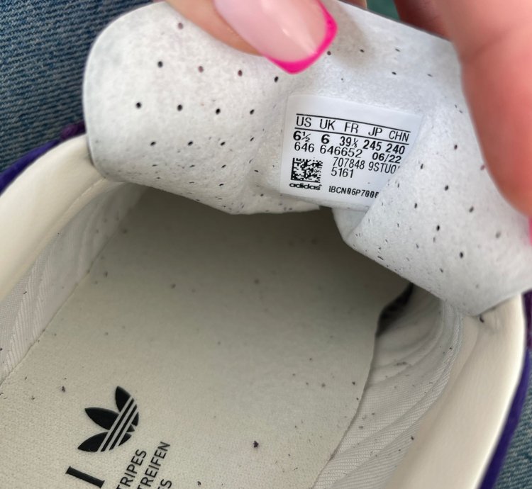 Gucci Adidas gazelle purple velvet
