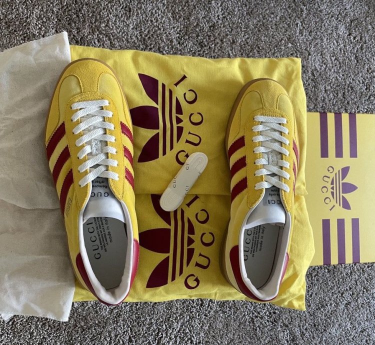 GUCCI ADIDAS GAZELLE YELLOW