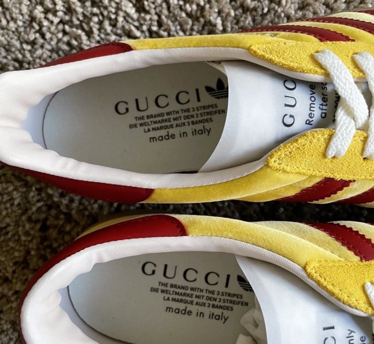 GUCCI ADIDAS GAZELLE YELLOW