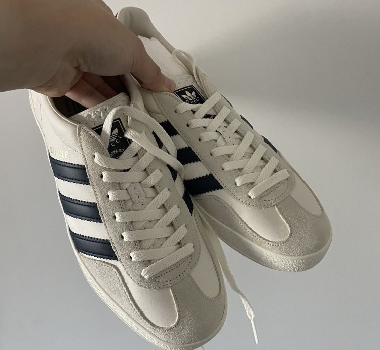 Gucci Adidas Leather Gazelle Cream 10 5US