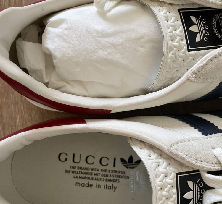 Gucci Adidas Leather Gazelle Cream 10 5US