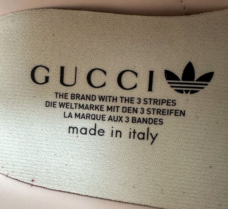 Gucci Adidas Red White Gazelle Sneakers