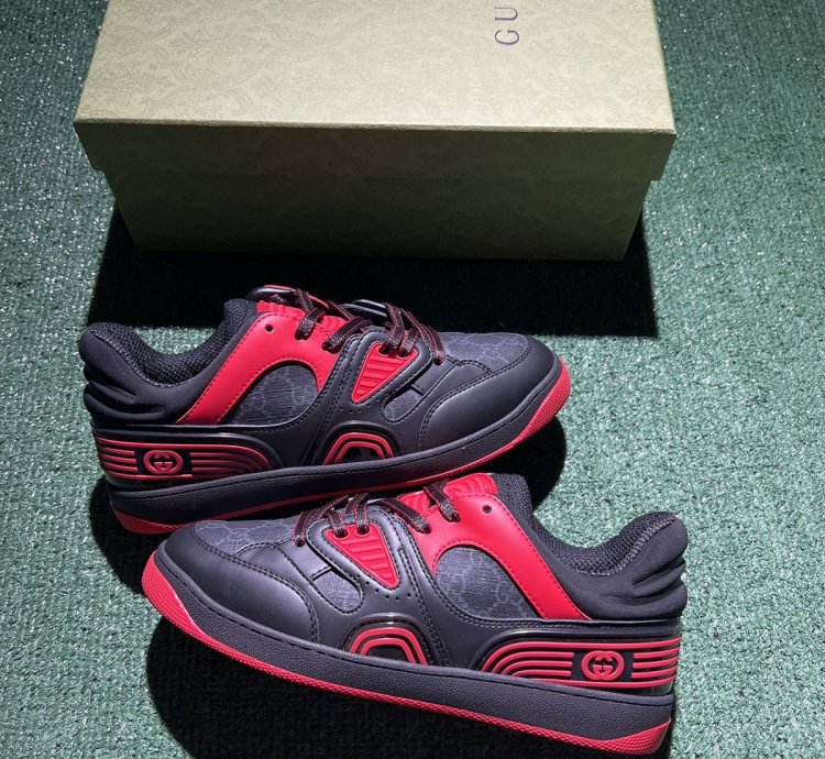 Gucci Basket Black Red Size 7