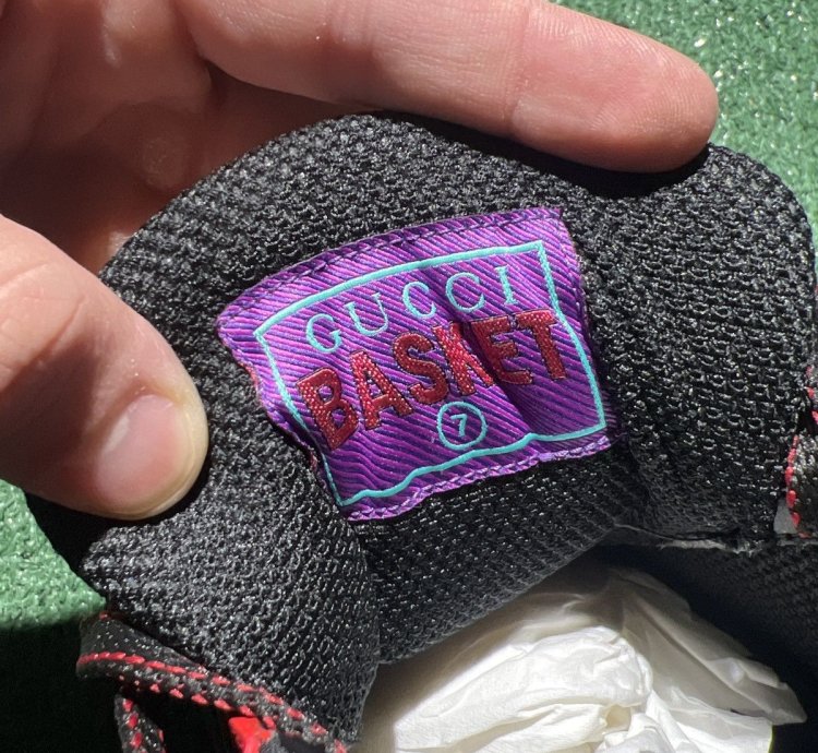 Gucci Basket Black Red Size 7