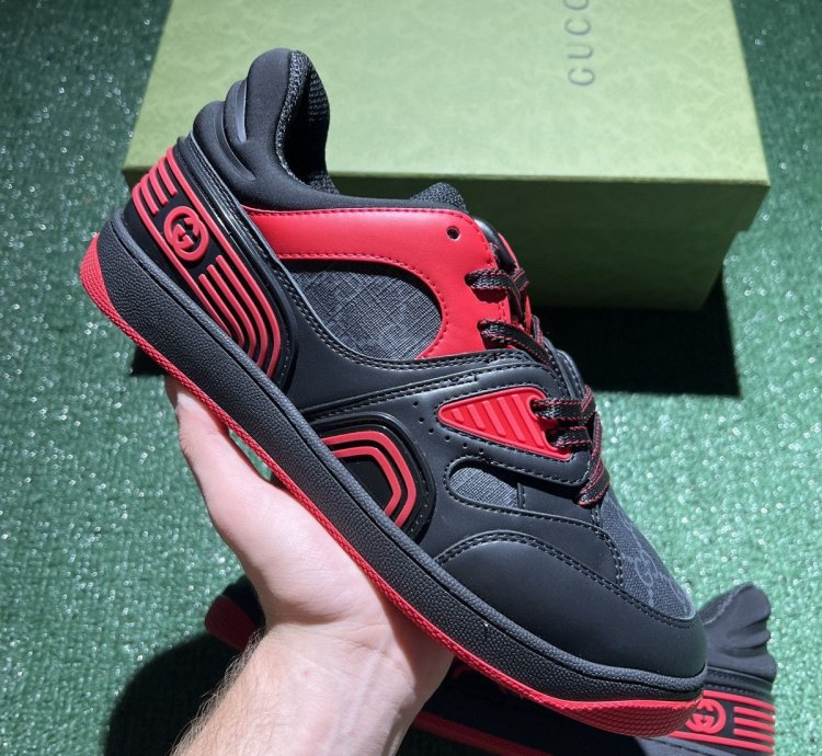 Gucci Basket Black Red Size 7