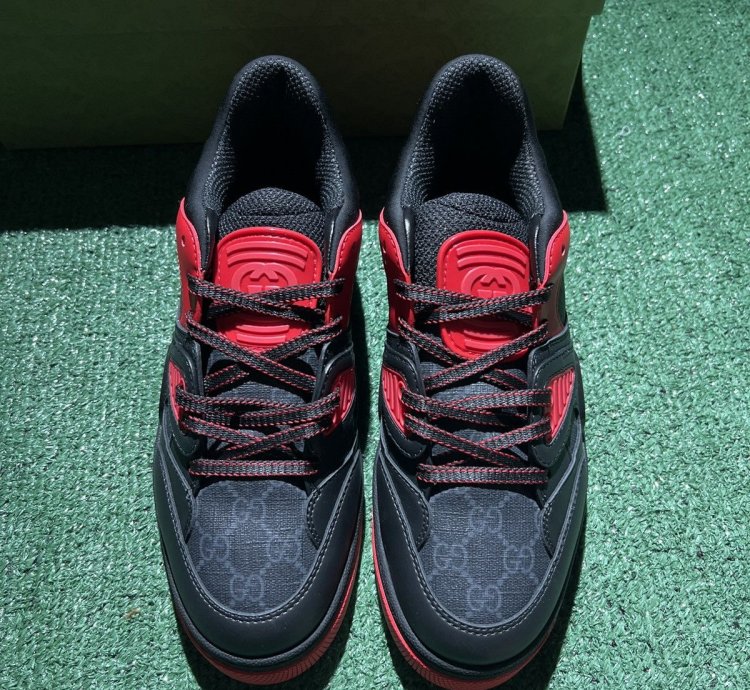 Gucci Basket Black Red Size 7
