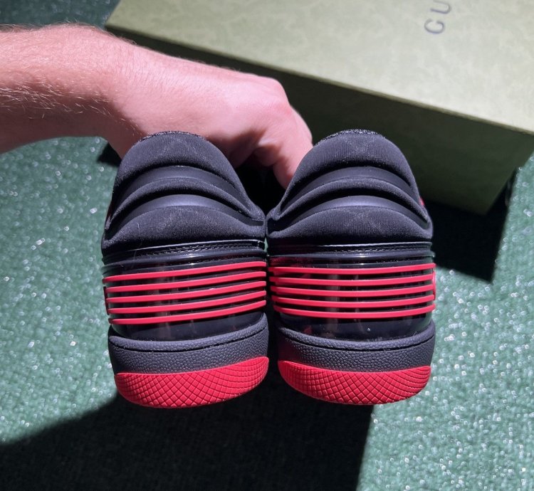 Gucci Basket Black Red Size 7