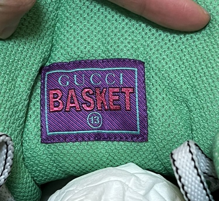 Gucci Basket High Black White Green 661301-2SH90-3760
