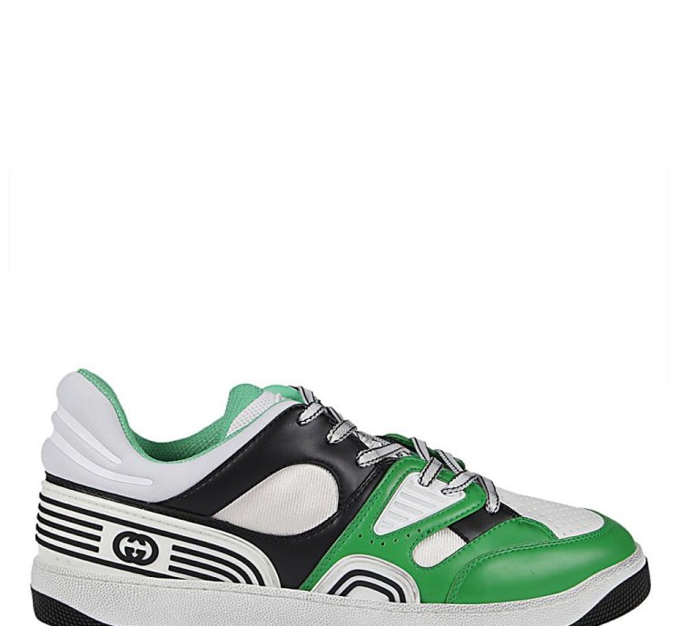Gucci Basket Low-Top Sneakers White Green Black