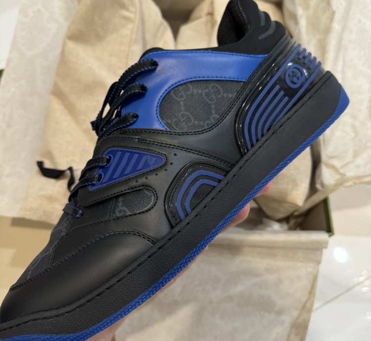 Gucci Basket Low-Top Sneakers White Green Black