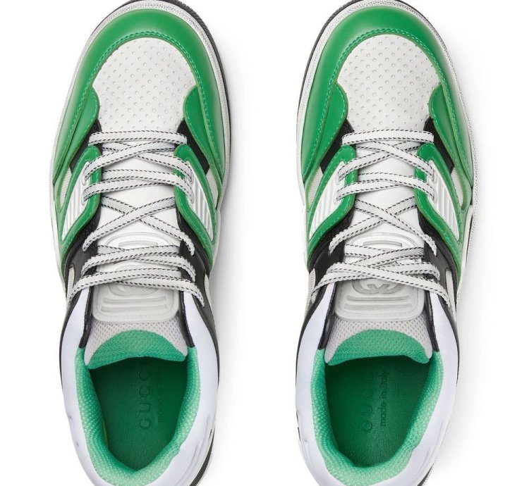 Gucci Basket Low-Top Sneakers White Green Black