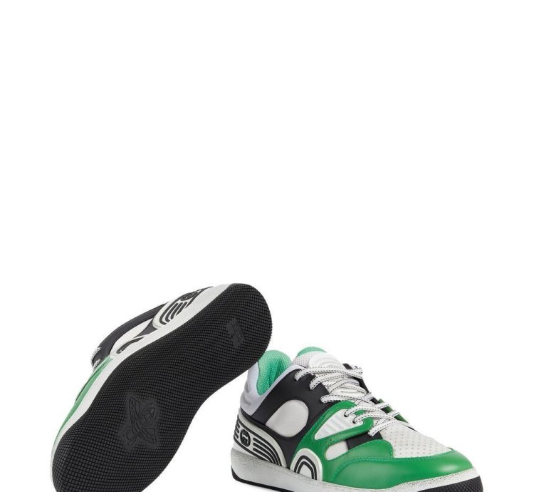 Gucci Basket Low-Top Sneakers White Green Black
