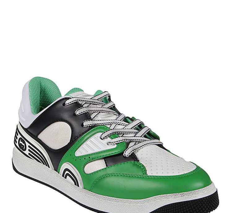 Gucci Basket Low-Top Sneakers White Green Black