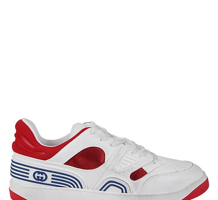 Gucci Basket Low-Top Sneakers White Red