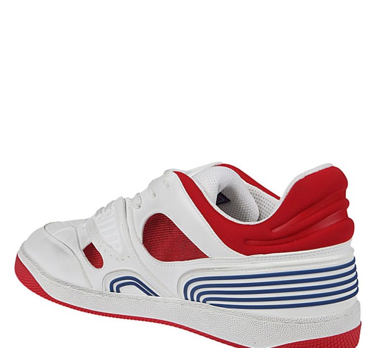 Gucci Basket Low-Top Sneakers White Red