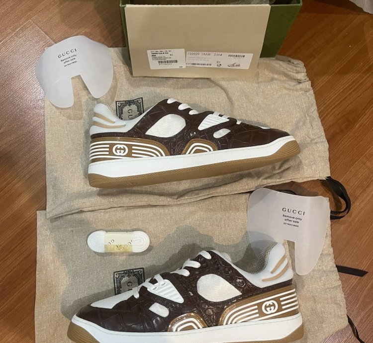 GUCCI Basket Nojum Alligator Sneaker
