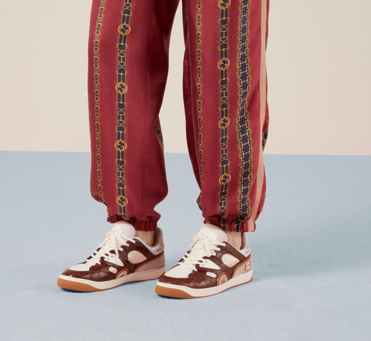 GUCCI Basket Nojum Alligator Sneaker