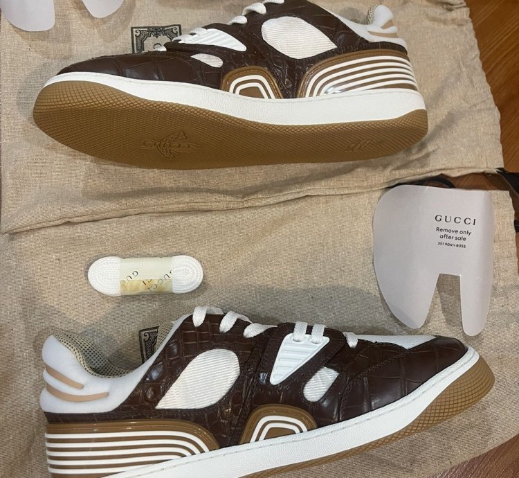 GUCCI Basket Nojum Alligator Sneaker