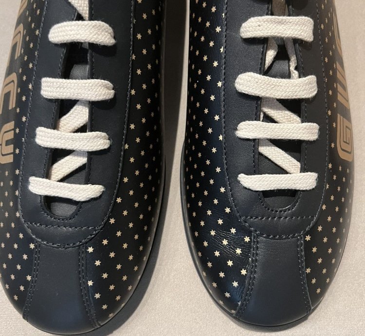 Gucci black gold star sneaker