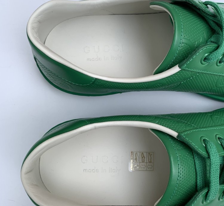 Gucci BNIB Green GG Ace Low-Top Sneaker