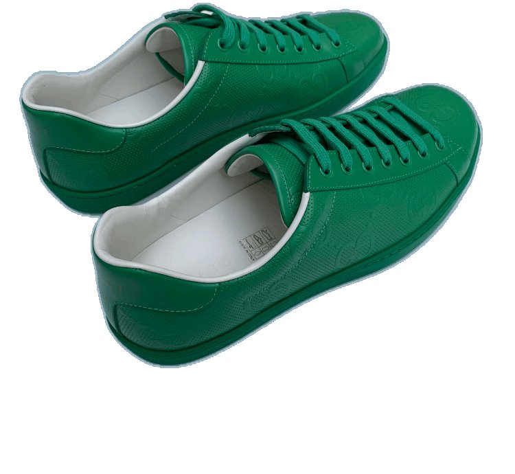 Gucci BNIB Green GG Ace Low-Top Sneaker