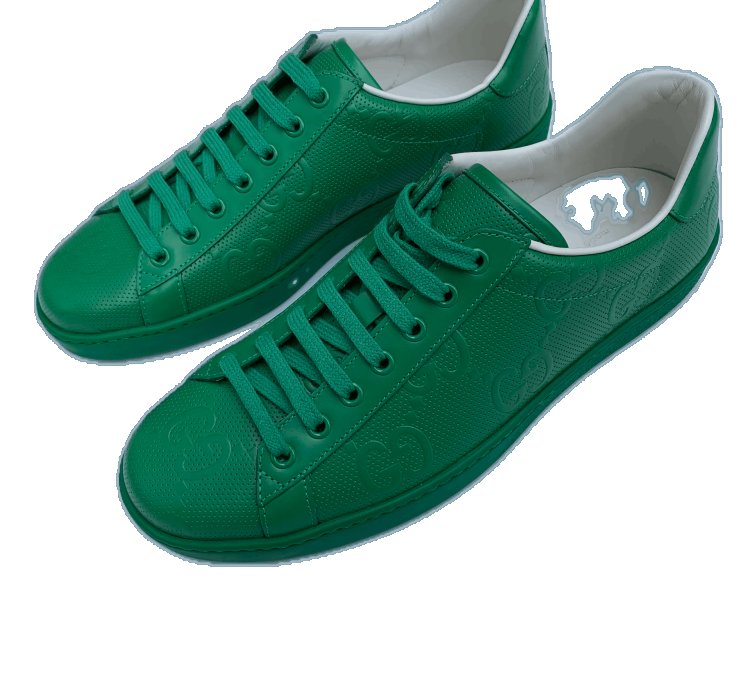 Gucci BNIB Green GG Ace Low-Top Sneaker