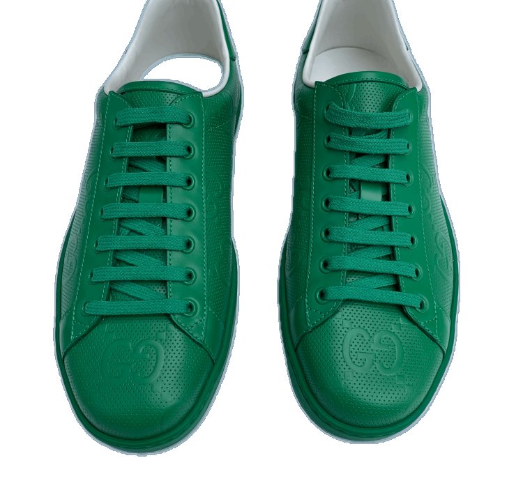 Gucci BNIB Green GG Ace Low-Top Sneaker