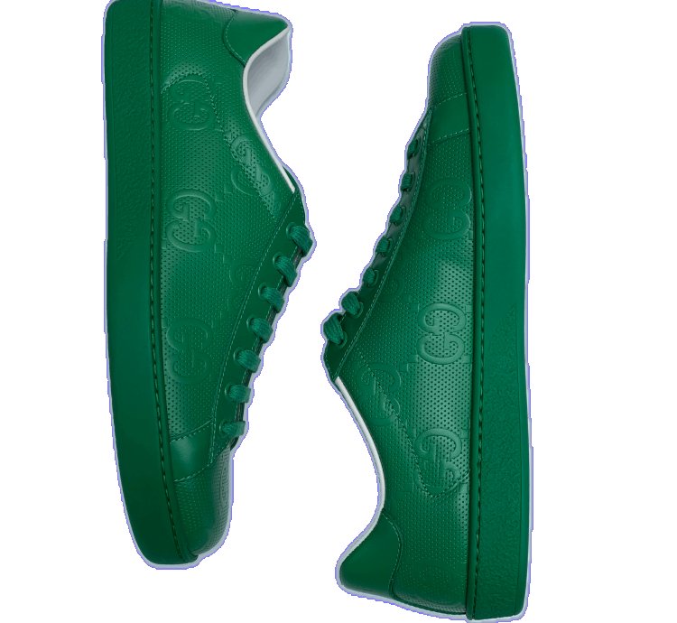 Gucci BNIB Green GG Ace Low-Top Sneaker