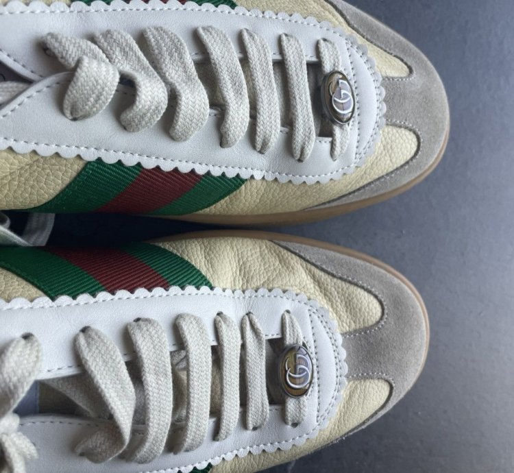 Gucci calfskin suede sweet web sneakers