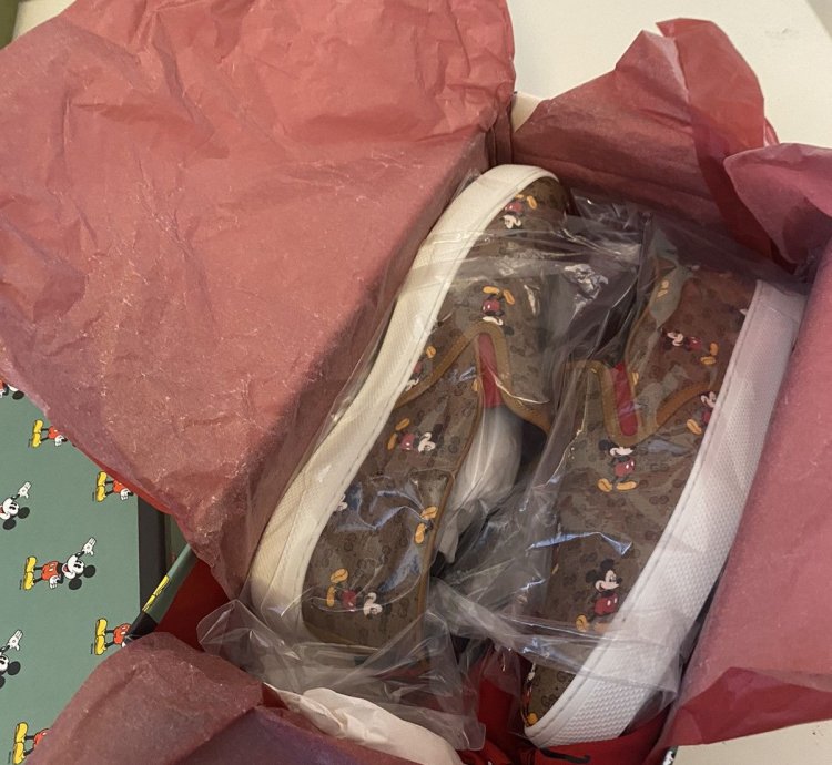 Gucci Disney GG Monogram Mickey Mouse Slip-Ons