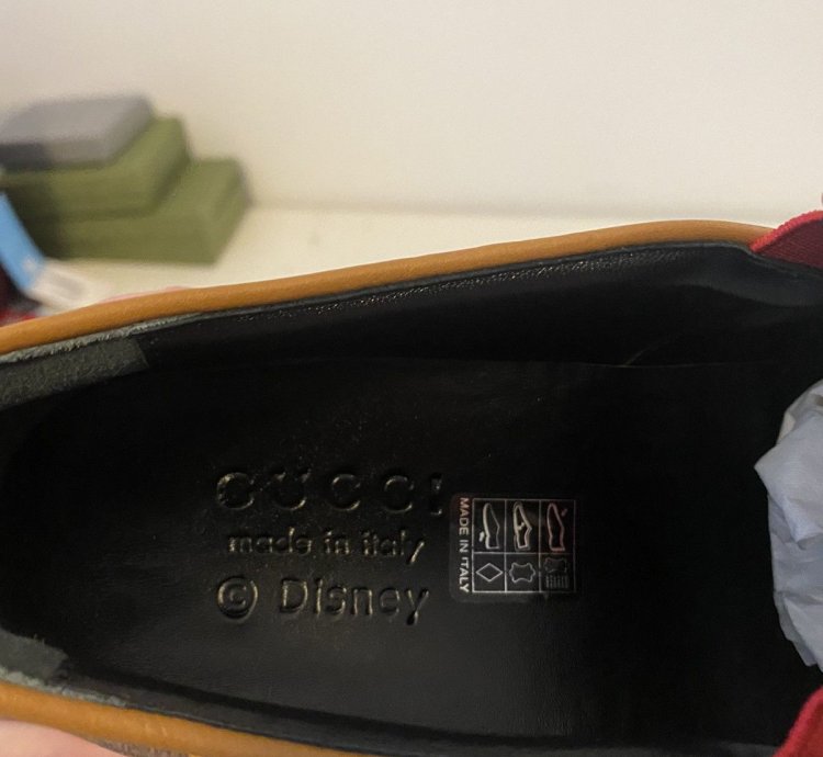 Gucci Disney GG Monogram Mickey Mouse Slip-Ons