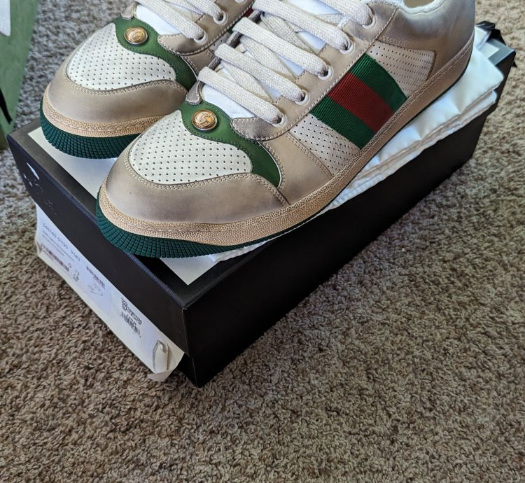 Gucci distressed screener sneaker