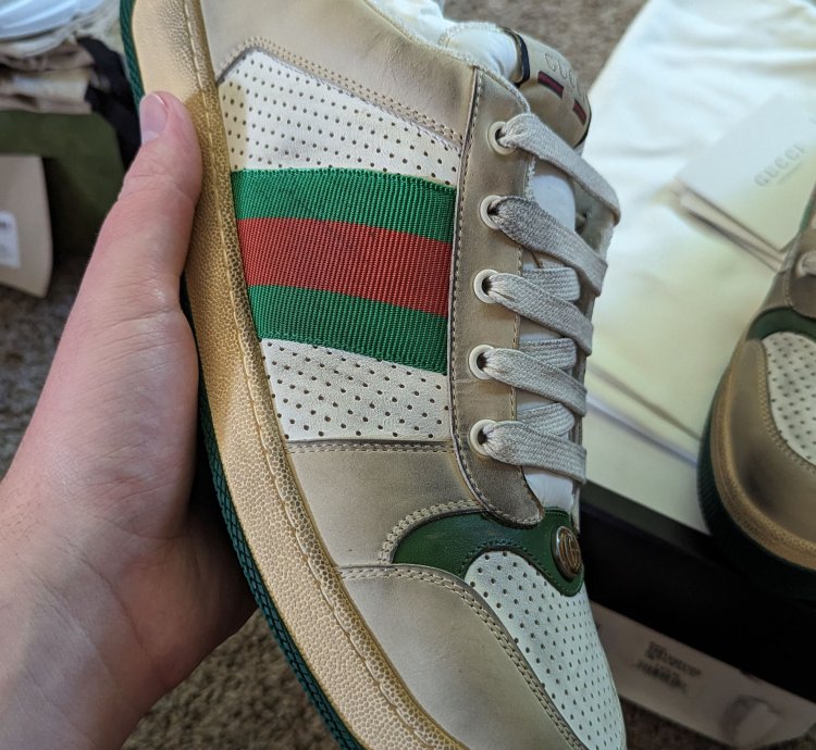 Gucci distressed screener sneaker