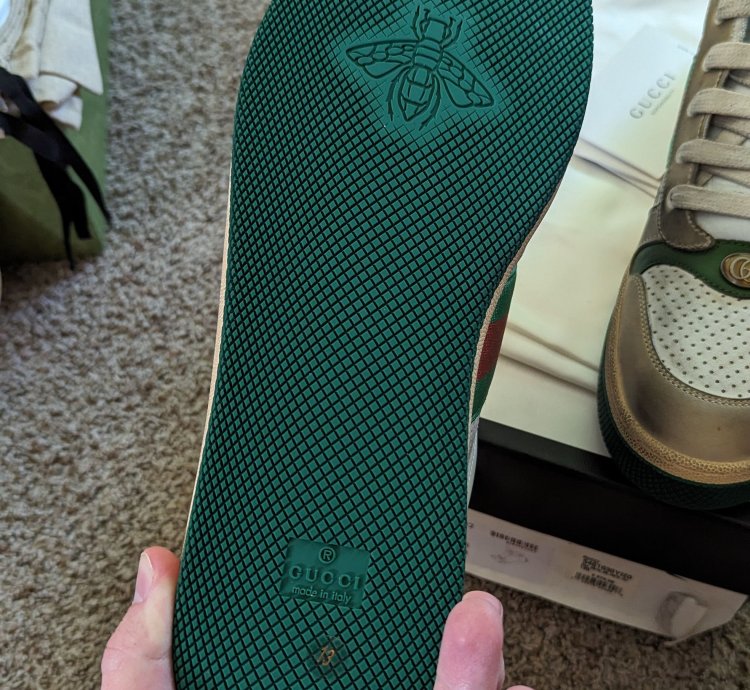 Gucci distressed screener sneaker