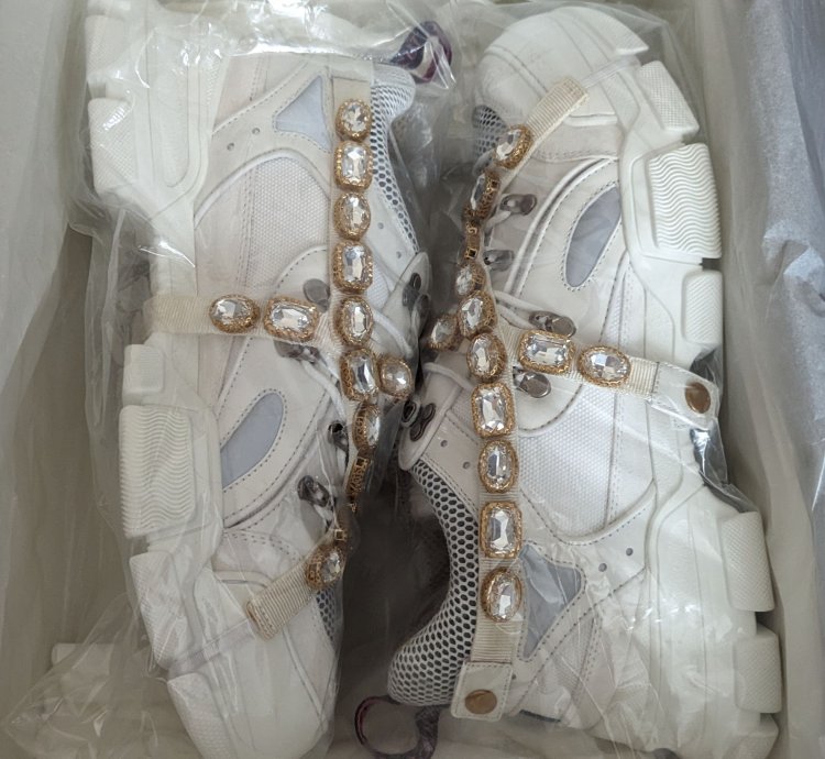 Gucci flashtrek crystal sneakers boots