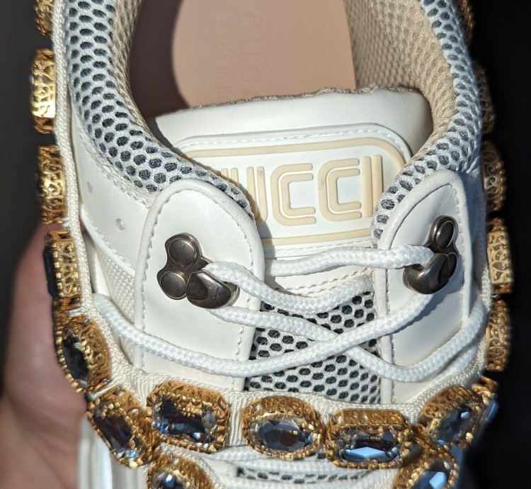 Gucci flashtrek crystal sneakers boots