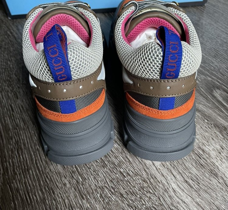 Gucci Flashtrek Grey Orange Sneaker Boot