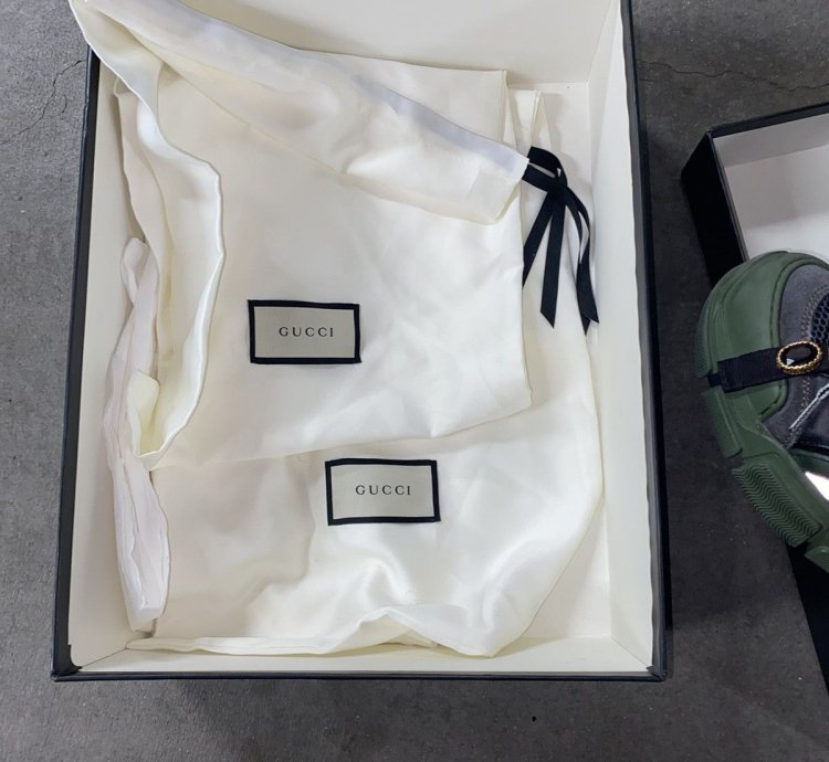 Gucci Flashtrek Leather Sneaker with Crystals