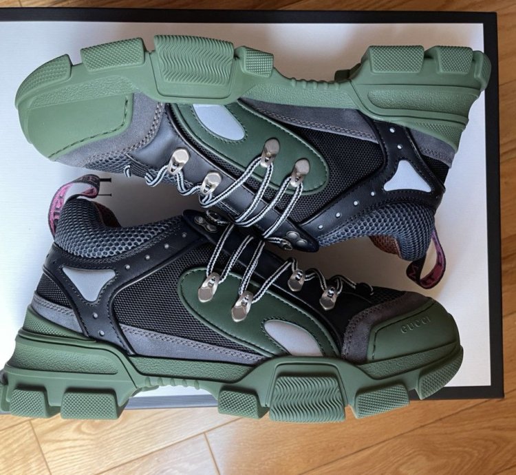 Gucci Flashtrek Low Sega Green Sneakers