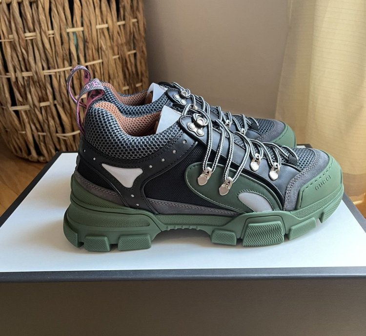 Gucci Flashtrek Low Sega Green Sneakers