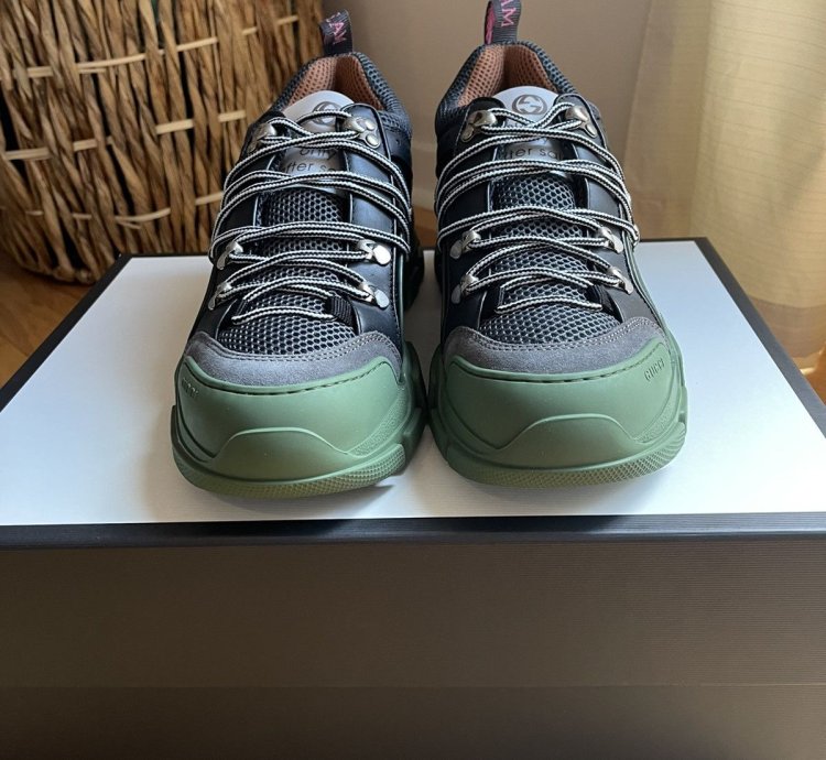 Gucci Flashtrek Low Sega Green Sneakers