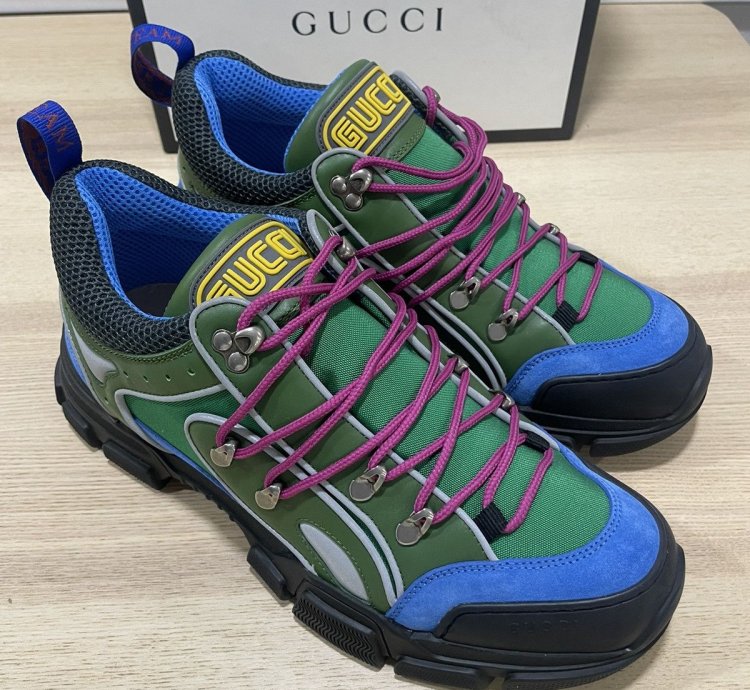 Gucci Flashtrek Sneakers Green Blue