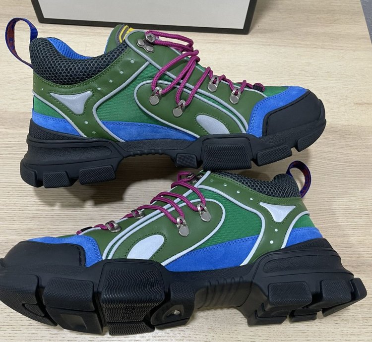 Gucci Flashtrek Sneakers Green Blue