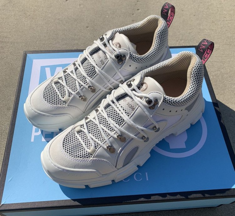 Gucci Flashtrek White Leather Sneakers