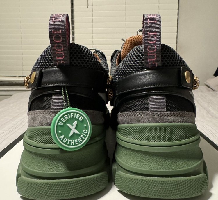 Gucci Flashtreks SEGA Green Removable crystals