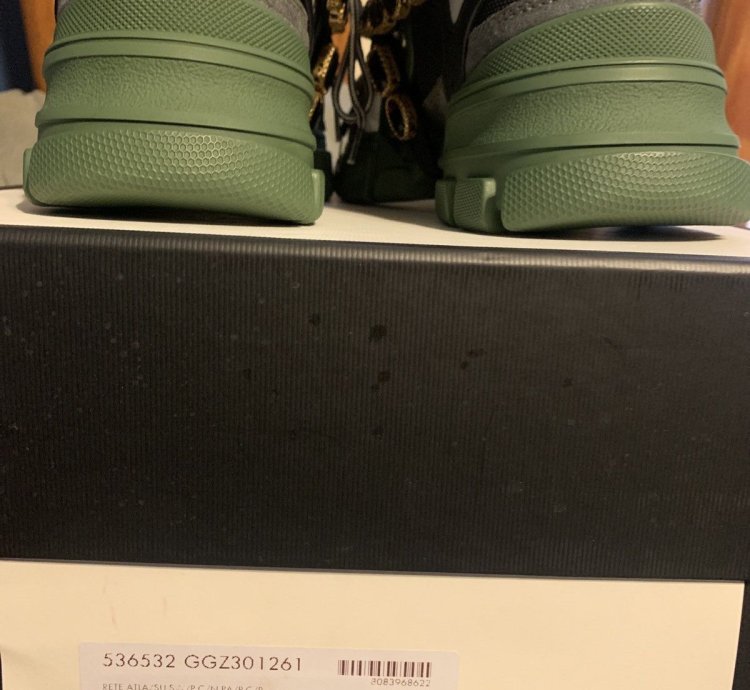 GUCCI FLESHTREK SEGA GREEN REMOVABLE CRYSTAL